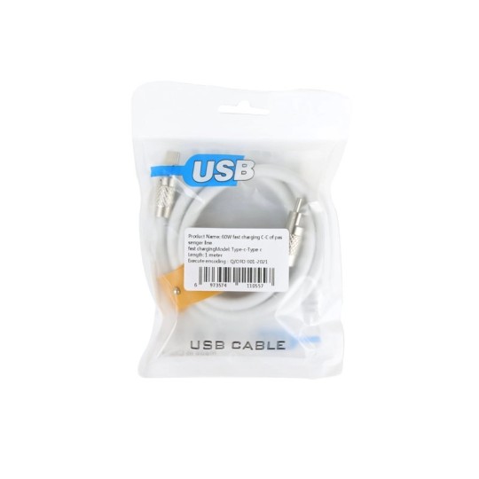 Cable USB-C a USB-C de carga rápida de 60W 1M