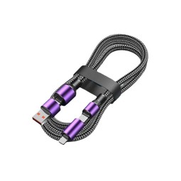 Cable de carga rápida USB-A a USB-C/Lightning de 1,3 M