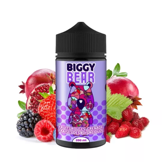 Biggy Bear - Frutos Vermelhos Romã Picante Morango Silvestre 0mg 200ml