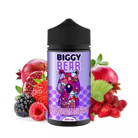 Biggy Bear - Fragole selvatiche piccanti di melograno di frutti rossi 0 mg 200 ml