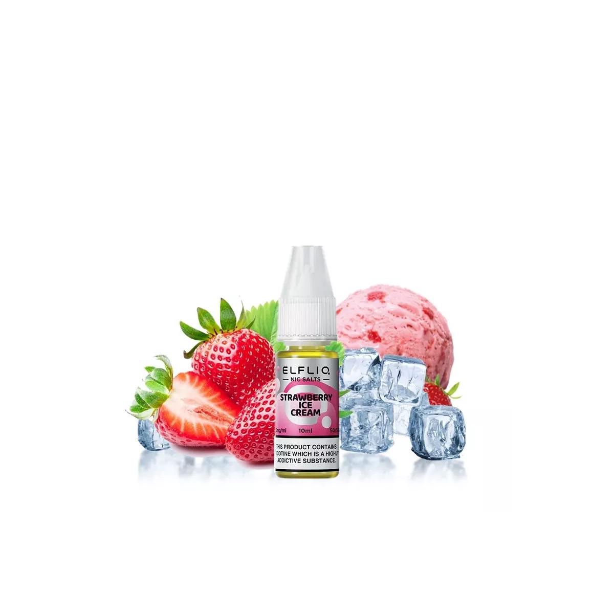 Elfliq by Elf Bar - Helado de Fresa (Nieve de Fresa) Sal Nic 10ml