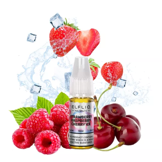 Elfliq di Elf Bar - Sale Ice Nic alla fragola, lampone, ciliegia, 10 ml