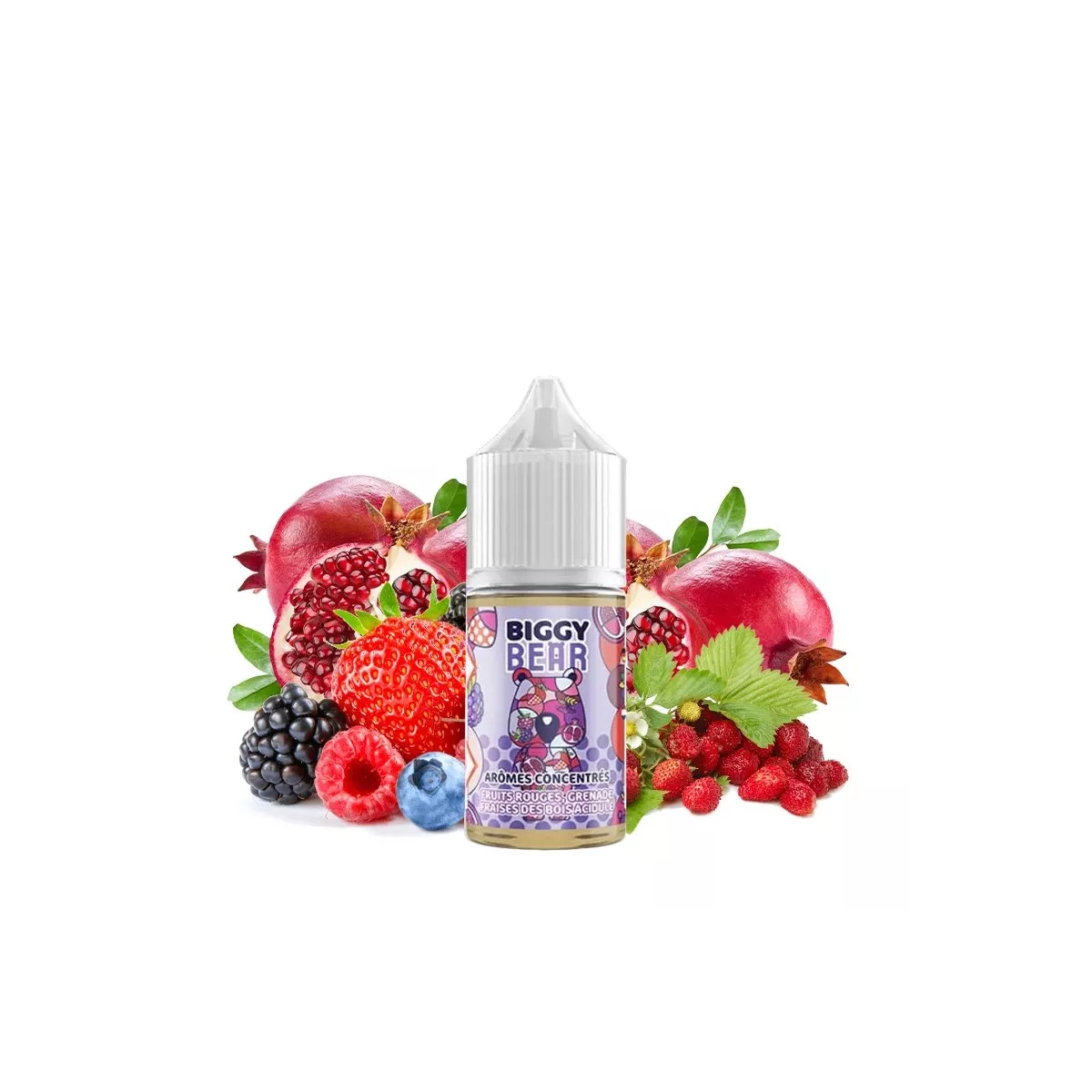 Biggy Bear - Concentrado Frutos Vermelhos Romã Picante Morango Silvestre 0mg 30ml