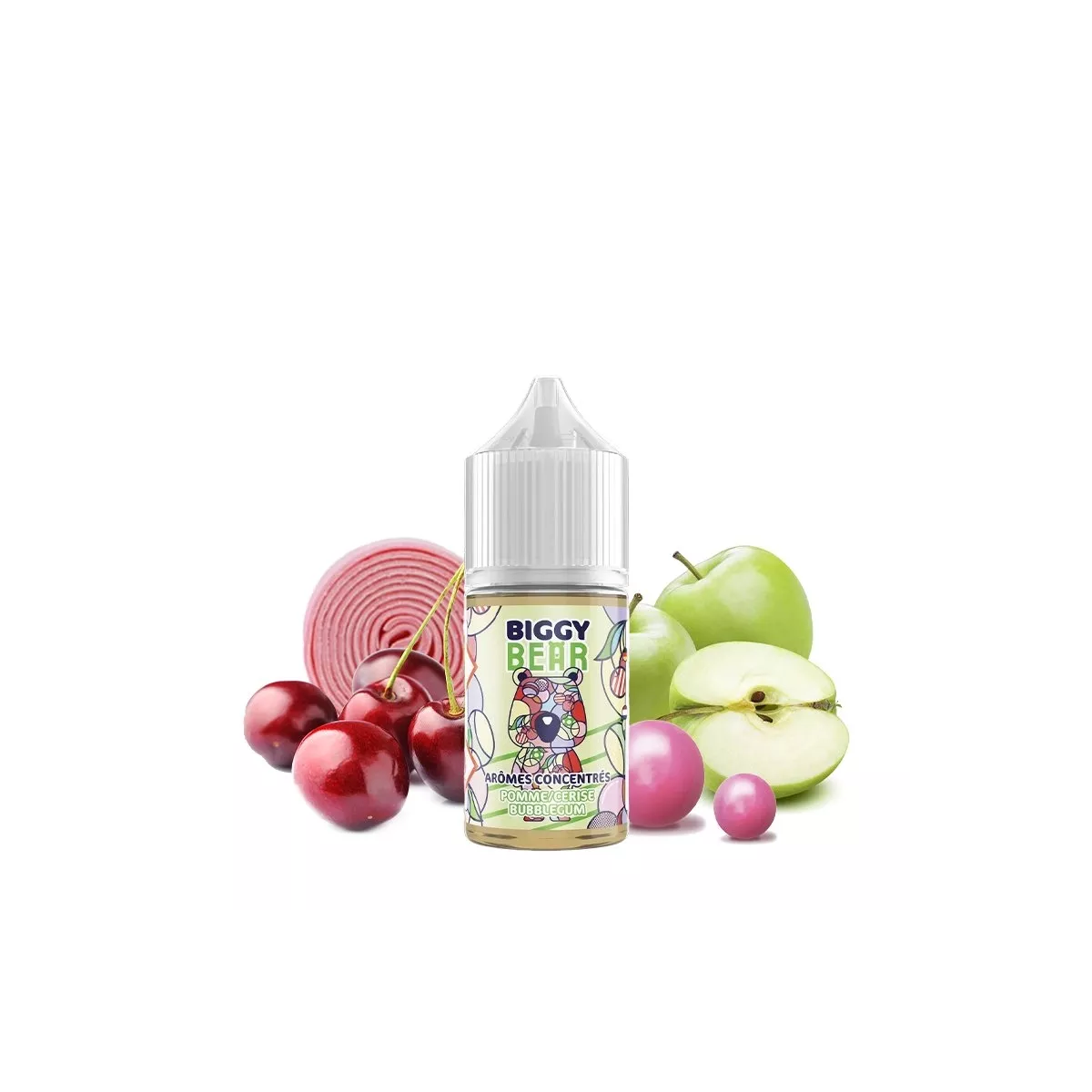 Biggy Bear - Apfel-Kirsch-Kaugummi-Konzentrat 0 mg 30 ml