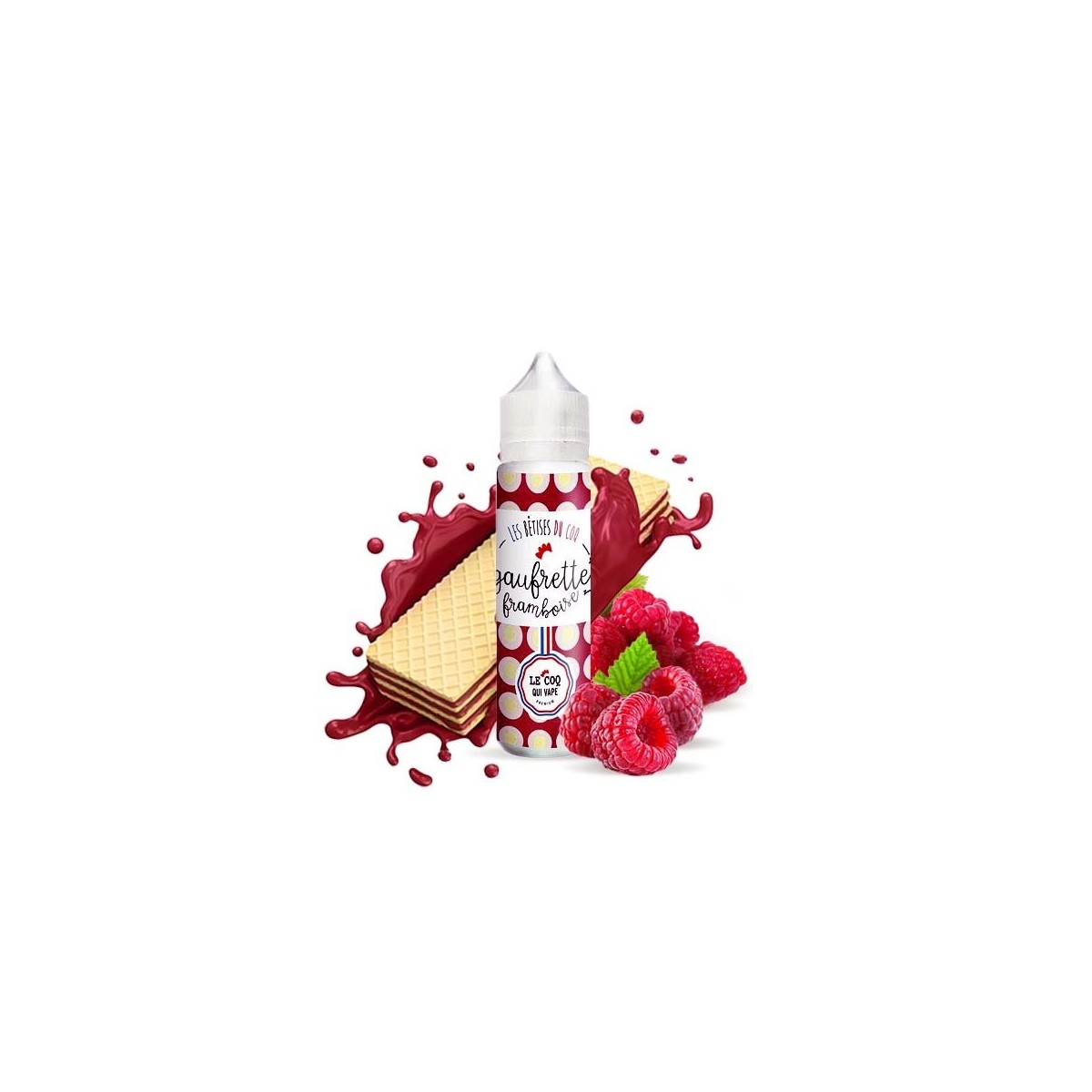 Le Coq Qui Vape - Gaufrette Framboise 0mg 50ml