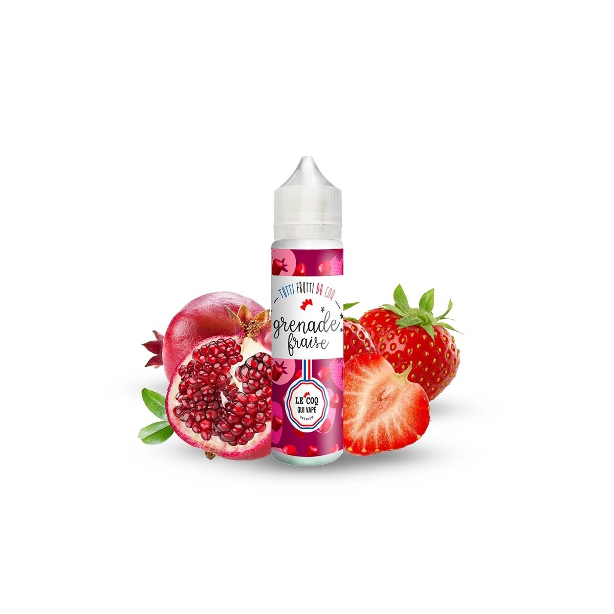 Le Coq Qui Vape - Fragola Melograno 0mg 50ml