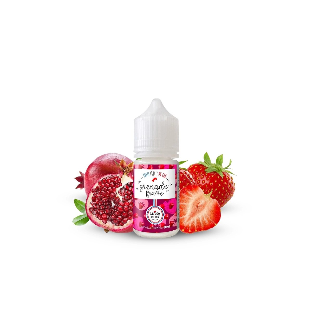 Le Coq Qui Vape - Aardbeiengranaatappelconcentraat 30ml