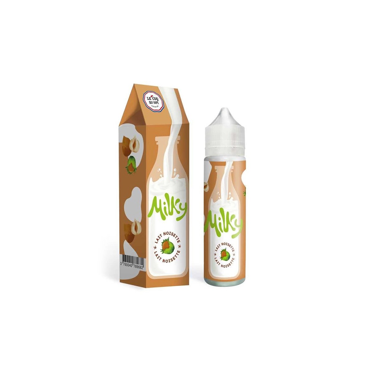 Milky de Le Coq Qui Vape - Leite de Avelã 0mg 50ml