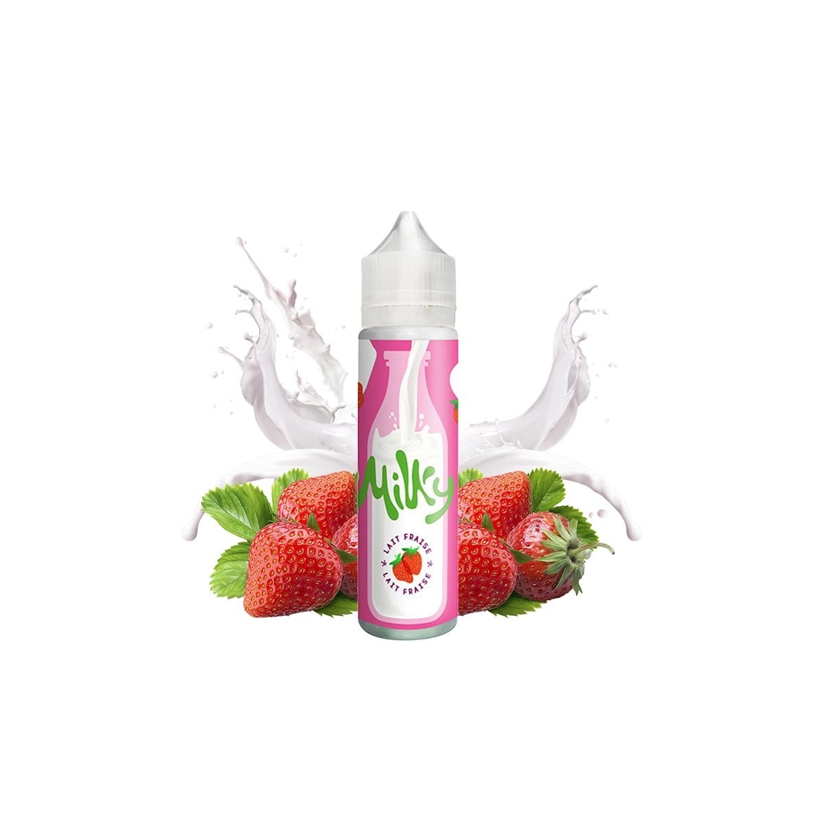 Milky by Le Coq Qui Vape - Lait Fraise 0mg 50ml