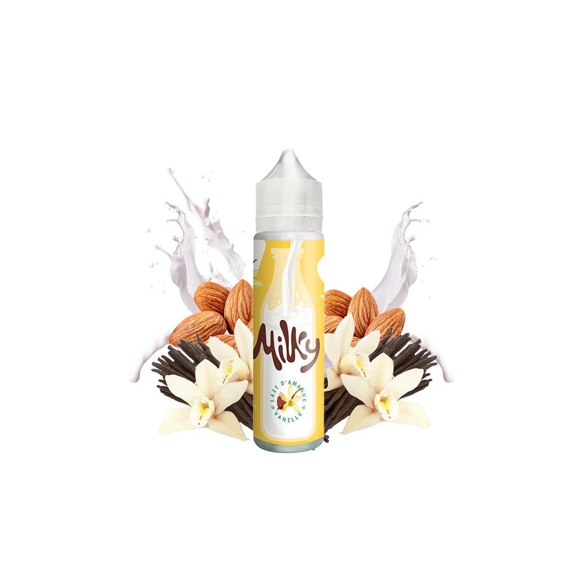 Milky by Le Coq Qui Vape - Lait d'Amande Vanille 0mg 50ml