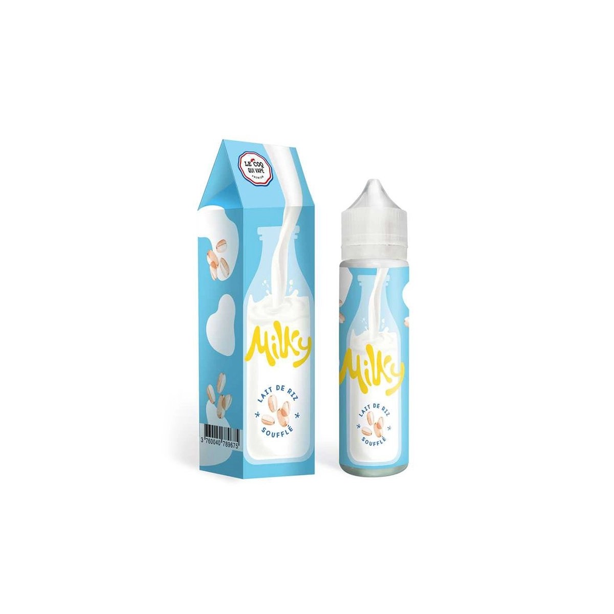 Milky by Le Coq Qui Vape - Lait de Riz Soufflé 0mg 50ml