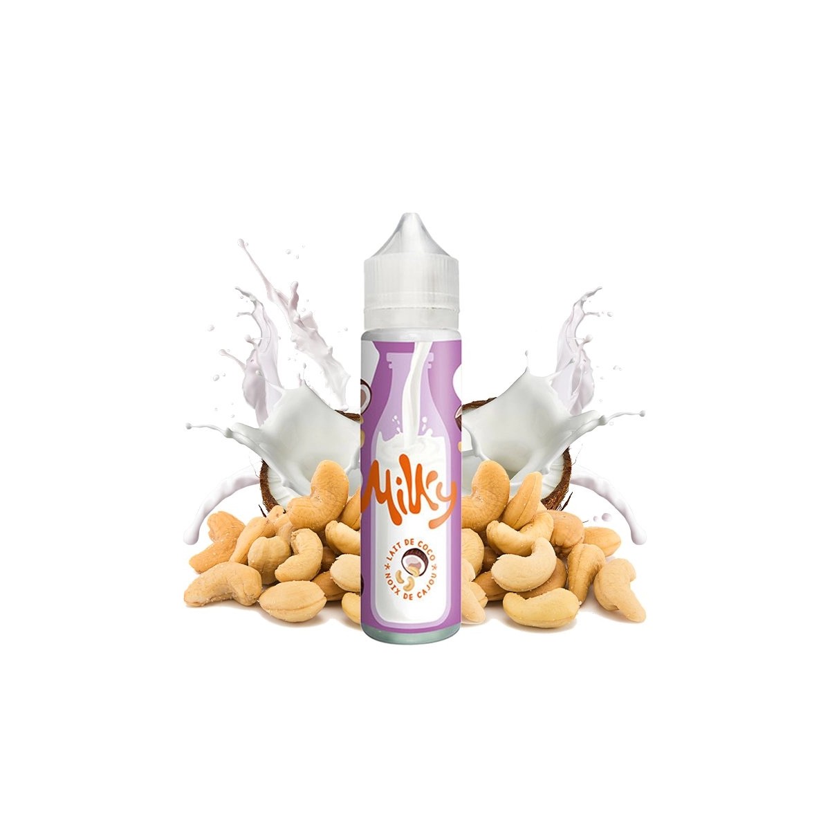 Milky by Le Coq Qui Vape - Lait de Coco Noix de Cajou 0mg 50ml