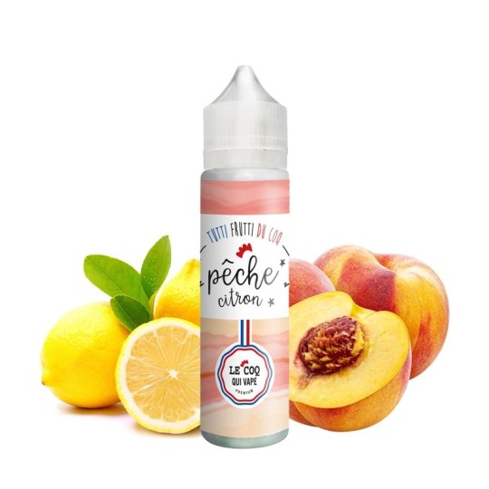 Le Coq Qui Vape - Pêche Citron 0mg 50ml