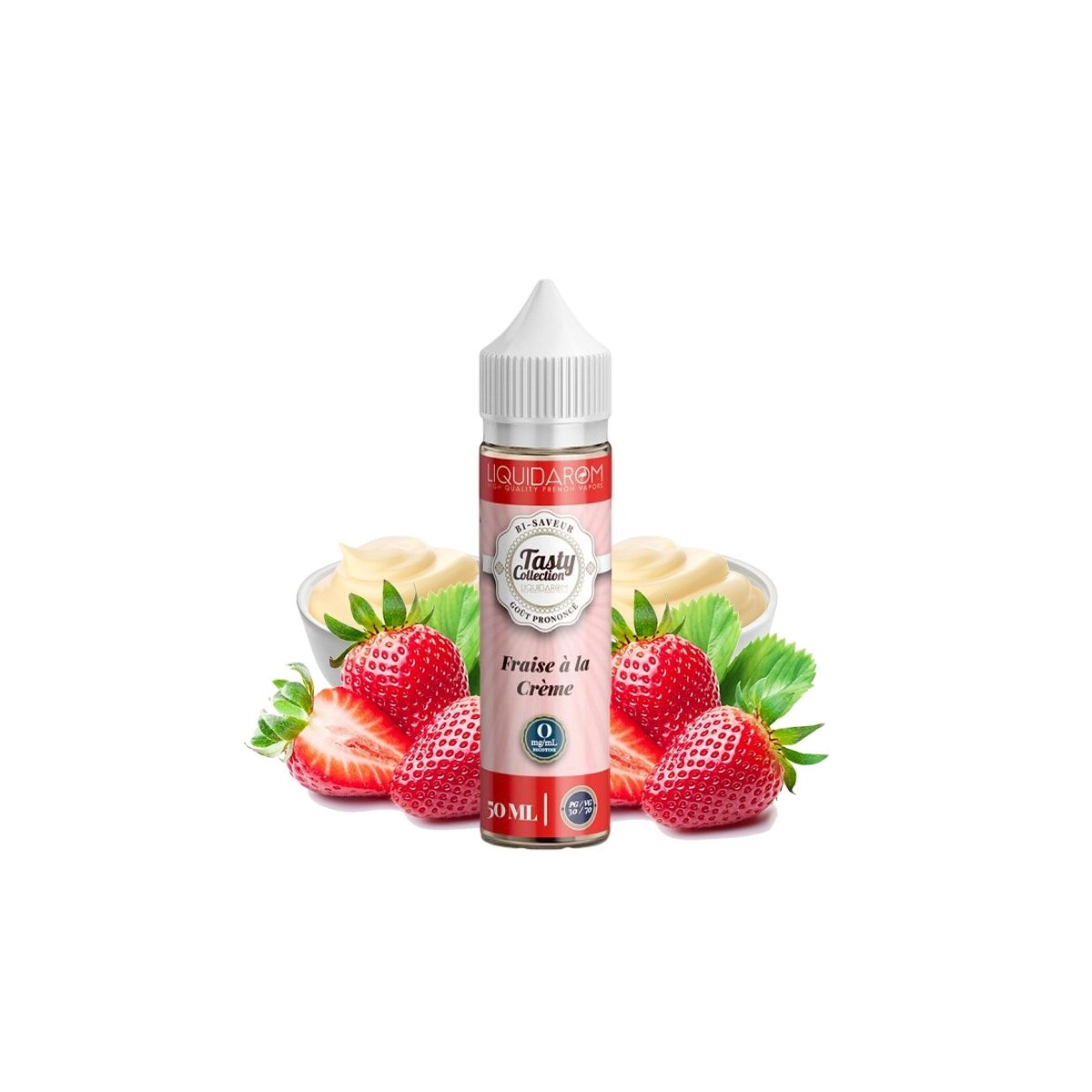 Coleção Tasty da Liquidarom - Morango com Creme 0mg 50ml