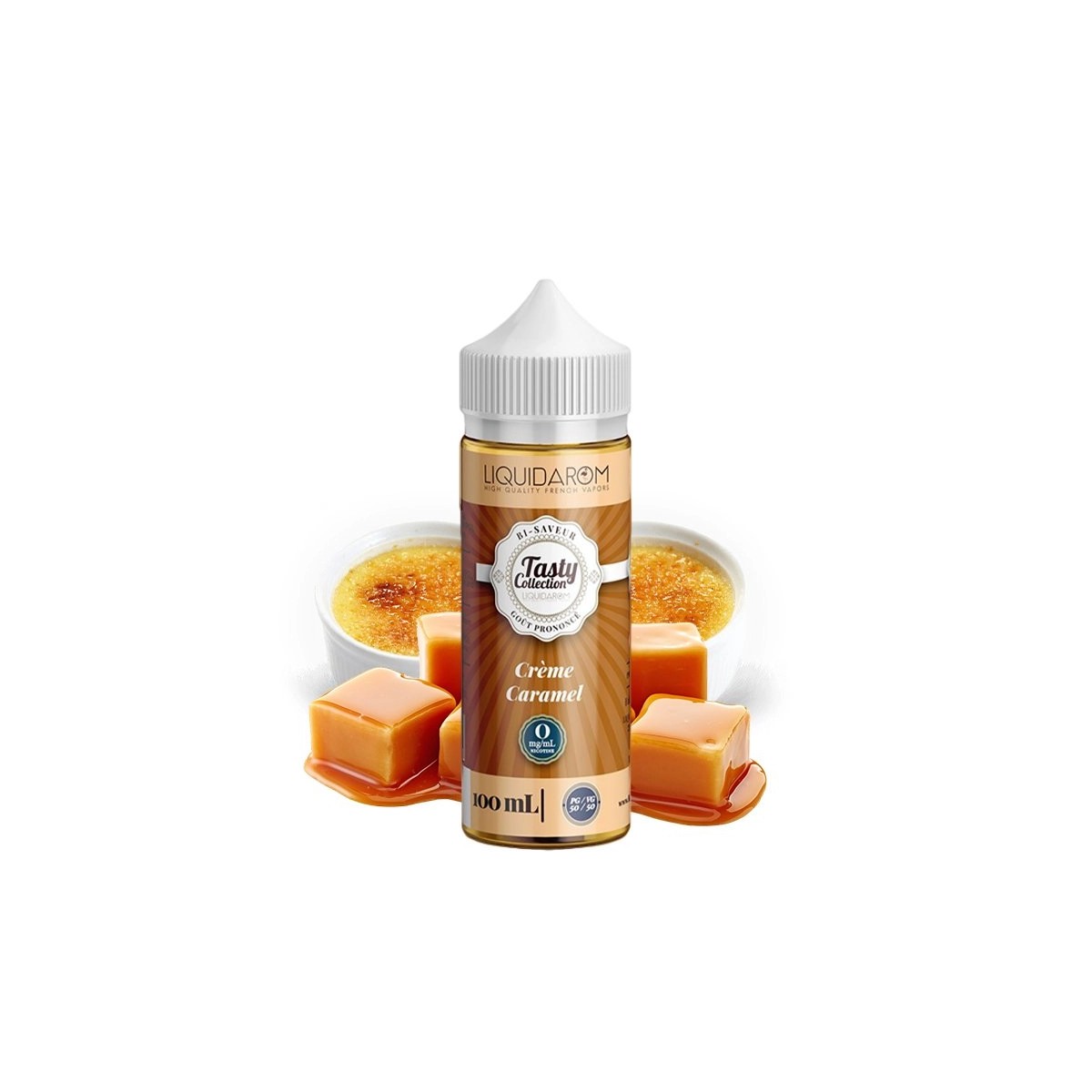 Coleção Tasty da Liquidarom - Creme de Caramelo 0mg 100ml