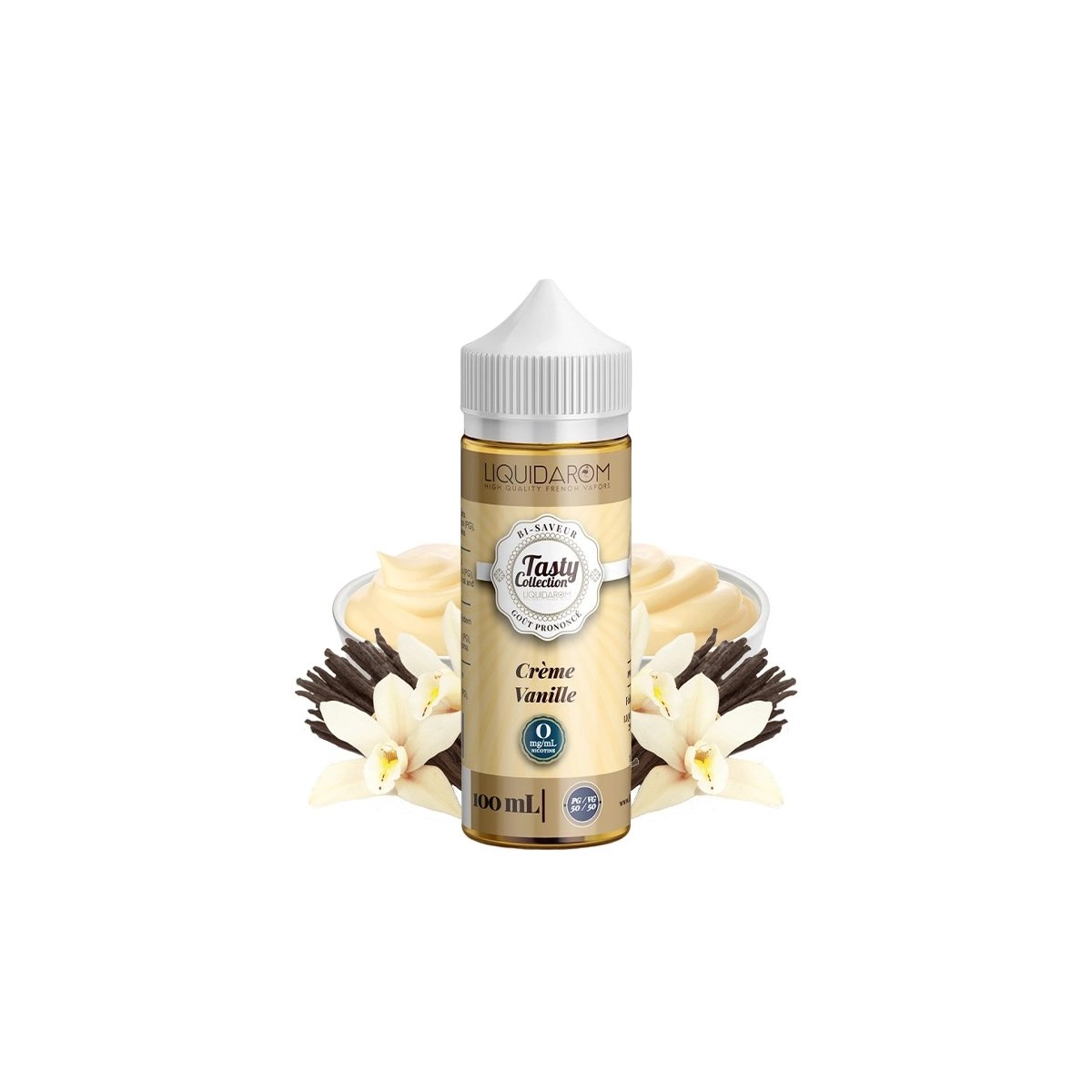 Coleção Tasty da Liquidarom - Creme de Baunilha 0mg 100ml