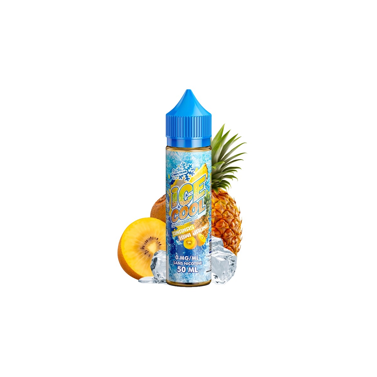 Ice Cool by Liquidarom - Pineapple Kiwi Yellow 0mg 50ml