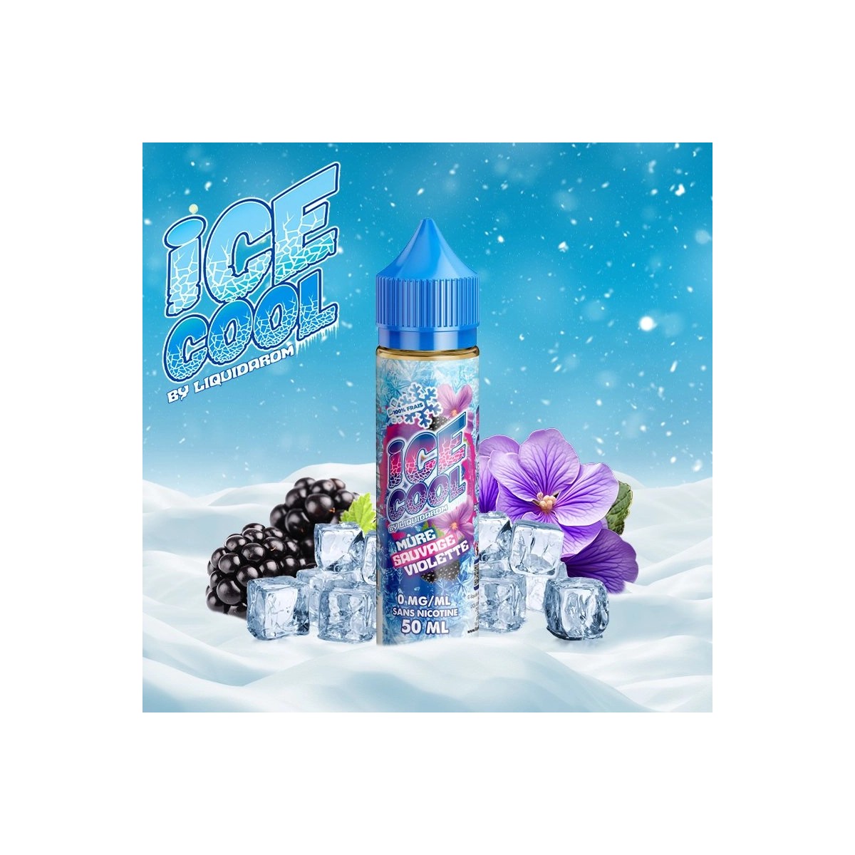 Ice Cool by Liquidarom - Mûre Sauvage Violette 0mg 50ml