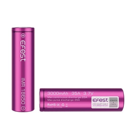 Efest - Akumulator 18650 3000mAh 35A z płaską końcówką