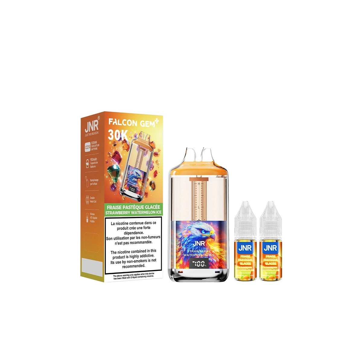 JNR Falcon GEM⁺ - Vapeador recargable Puff 30000 de 20 mg