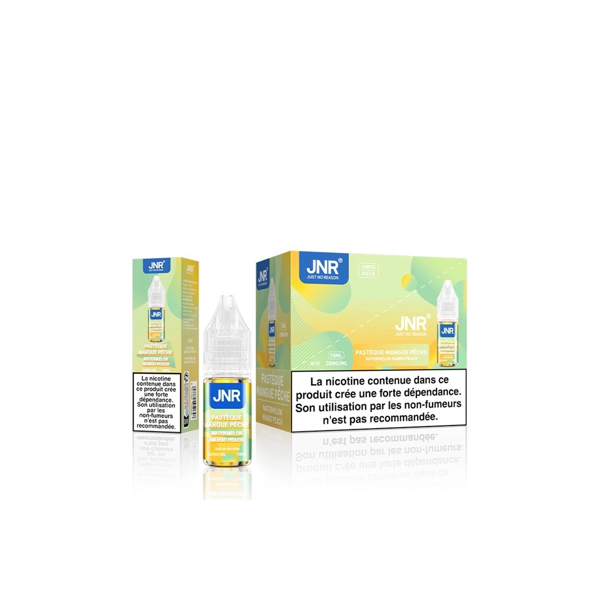 JNR Melancia Mango Peach 10ml - Nic Sal 20mg | Líquido fraldful tropical