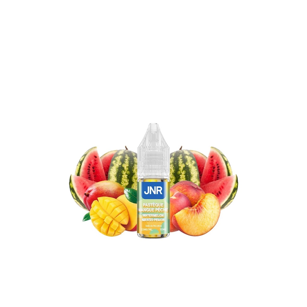 JNR Melancia Mango Peach 10ml - Nic Sal 20mg | Líquido fraldful tropical