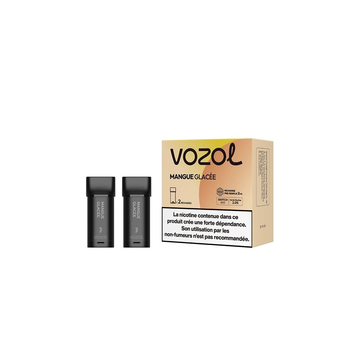 Vozol - Switch 600 Cartuccia 2ml Iced Mango (2pz)