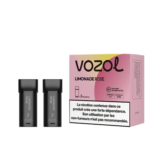 Vozol - Cartuccia Switch 600 2ml Lemonade Rosa (2pz)