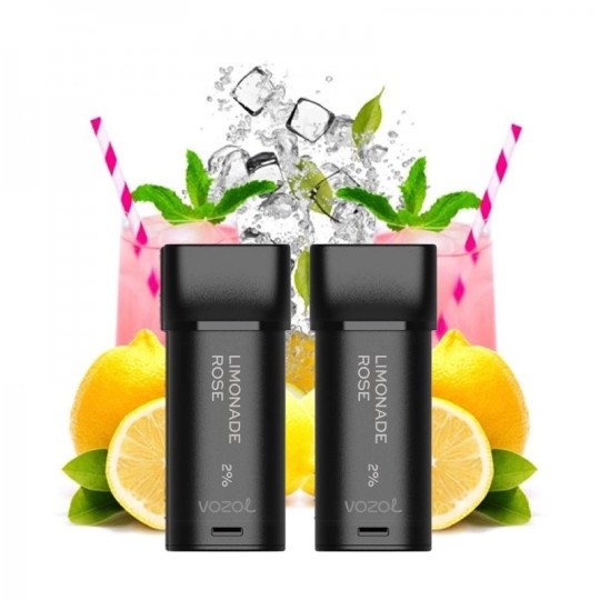 Vozol - Switch 600 2 ml roze limonadecartridge (2 stuks)